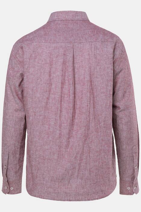 JP 1880 overhemd van linnenmix, lange mouwen, kentkraag, Modern Fit, tot 8XL