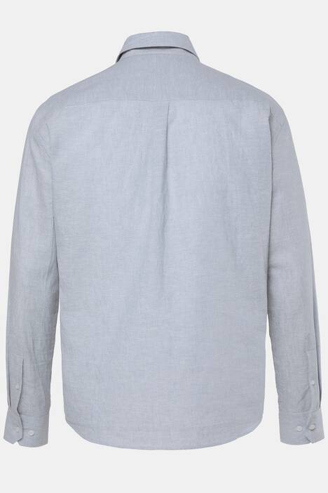 Chemise en lin mélangé JP 1880, manches longues et col Kent, coupe Modern Fit - jusqu'au 8 XL