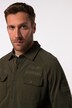JP 1880 overhemd van sweatstof, lange raglanmouwen, kentkraag, badges, tot 8XL