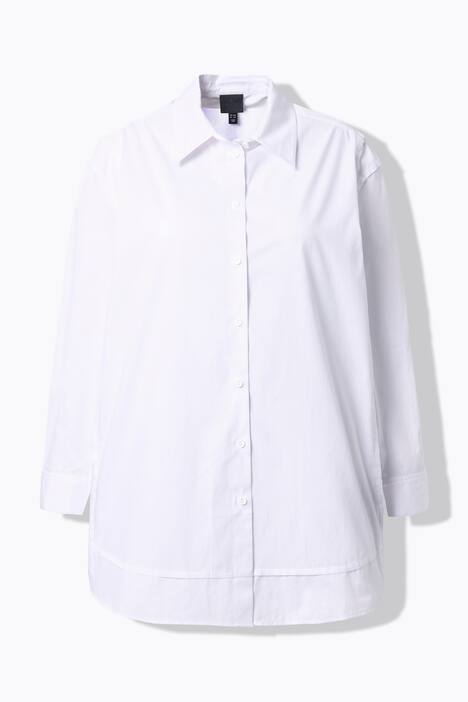 Camicia dal taglio oversize con cuciture a rovescio e maniche lunghe