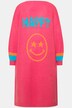 Dlouhý rozepínací svetr, otevřený střih, motiv Smiley na zádech