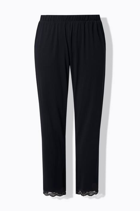 Pyjama avec dentelle et boutons, manches longues et col V
