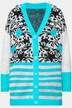 Chaqueta de punto, mezcla de estampados, manga larga