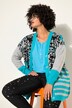Chaqueta de punto, mezcla de estampados, manga larga
