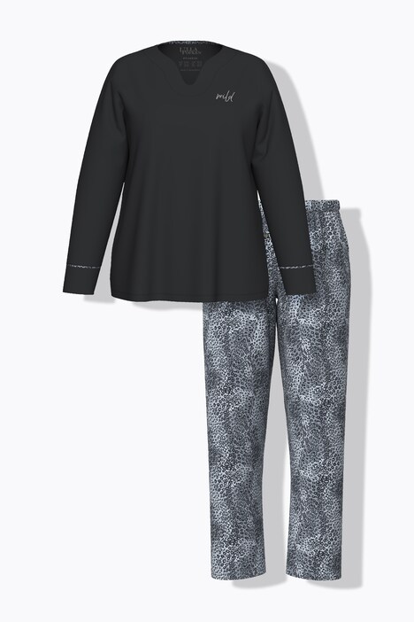 Pyjama, tuniekhals, lange mouwen, zakken
