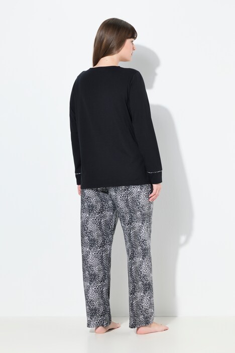 Pyjama, tuniekhals, lange mouwen, zakken