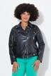Chaqueta motera, aspecto de cuero, piedras brillantes de colores