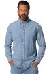 Džínová košile JP1880, dlouhé rukávy, límeček s knoflíky, Modern Basic střih, do 8XL