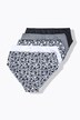Culottes midi, lot de 5, fleurs/unies