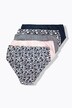 Culottes midi, lot de 5, fleurs/unies