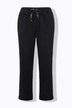 Loungewear-fleecebukse, rette ben, elastisk linning