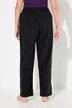 Loungewear-fleecebukse, rette ben, elastisk linning