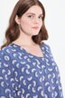 Shirt, A-linje, V-udskæring, 3/4-lange ærmer, økologisk bomuld