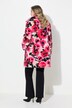 Plush coat with rose print