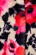 Plush coat with rose print