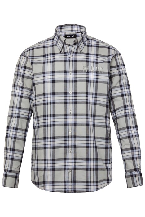 Kostkovaná košile Men+, dlouhé rukávy, límeček s knoflíky, Comfort střih, do 8XL