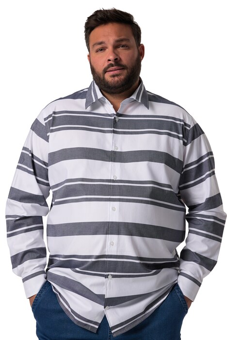 Pruhovaná košile Men+, douhé rukávy, Kent límeček, Comfort střih, do 8XL