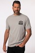 Camiseta JP 1880, media manga, look vintage, insignias, bordado, hasta la talla 8 XL