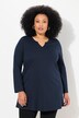 Longshirt, A-Linie, Tunika-Ausschnitt, Langarm