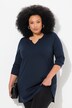 Longshirt, A-Linie, Tunika-Ausschnitt, Langarm