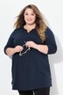 Longshirt, A-Linie, Tunika-Ausschnitt, Langarm