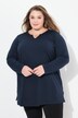 Longshirt, A-Linie, Tunika-Ausschnitt, Langarm