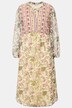 Robe maxi, coupe évasée, imprimé floral et broderies