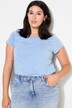 Camiseta, forma clásica, look vintage, strass