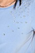 Camiseta, forma clásica, look vintage, strass