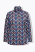 T-shirt med rullekrave, blomsterprint, rullekrave, langærmet