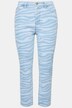 Jean Mom 5 poches, coupe Wide Legs, imprimé zébré