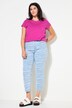 Jean Mom 5 poches, coupe Wide Legs, imprimé zébré