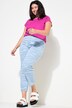 Jean Mom 5 poches, coupe Wide Legs, imprimé zébré
