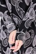 Chemise de nuit à motif cachemire, col tunisien et manches longues