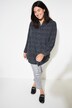 Overhemdblouse, boxy fit, splitter-print, lange mouwen