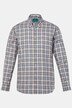Boston Park ternet skjorte af hørmix, lange ærmer, buttondown-krave, comfort fit, op til str. 8XL