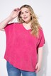 Skjorte, oversized, musselin, V-hals