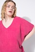 Skjorte, oversized, musselin, V-hals