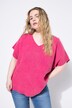 Skjorte, oversized, musselin, V-hals