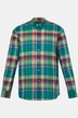 Boston Park ternet skjorte af hørmix, lange ærmer, buttondown-krave, comfort fit, op til str. 8XL