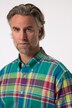 Boston Park ternet skjorte af hørmix, lange ærmer, buttondown-krave, comfort fit, op til str. 8XL