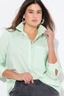Blouse à rayures, ligne A, col de chemise et manches longues