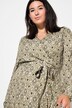 Maxi-jurk, A-lijn, print all-over, wikkellook