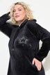 Robe d'intérieur en velours, matière recyclée, capuche et manches longues