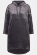 Robe d'intérieur en velours, matière recyclée, capuche et manches longues