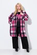 Veste-chemise à carreaux, poches à rabat et col chemise