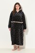 Loungewear-Poncho, plys, hætte, langærmet, lomme