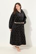 Loungewear-Poncho, plys, hætte, langærmet, lomme