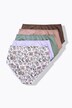 Culottes maxi, lot de 5, 1x imprimé cachemire/ 4x uni