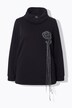 Sweatshirt, bloemen, opstaande kraag, lange mouwen